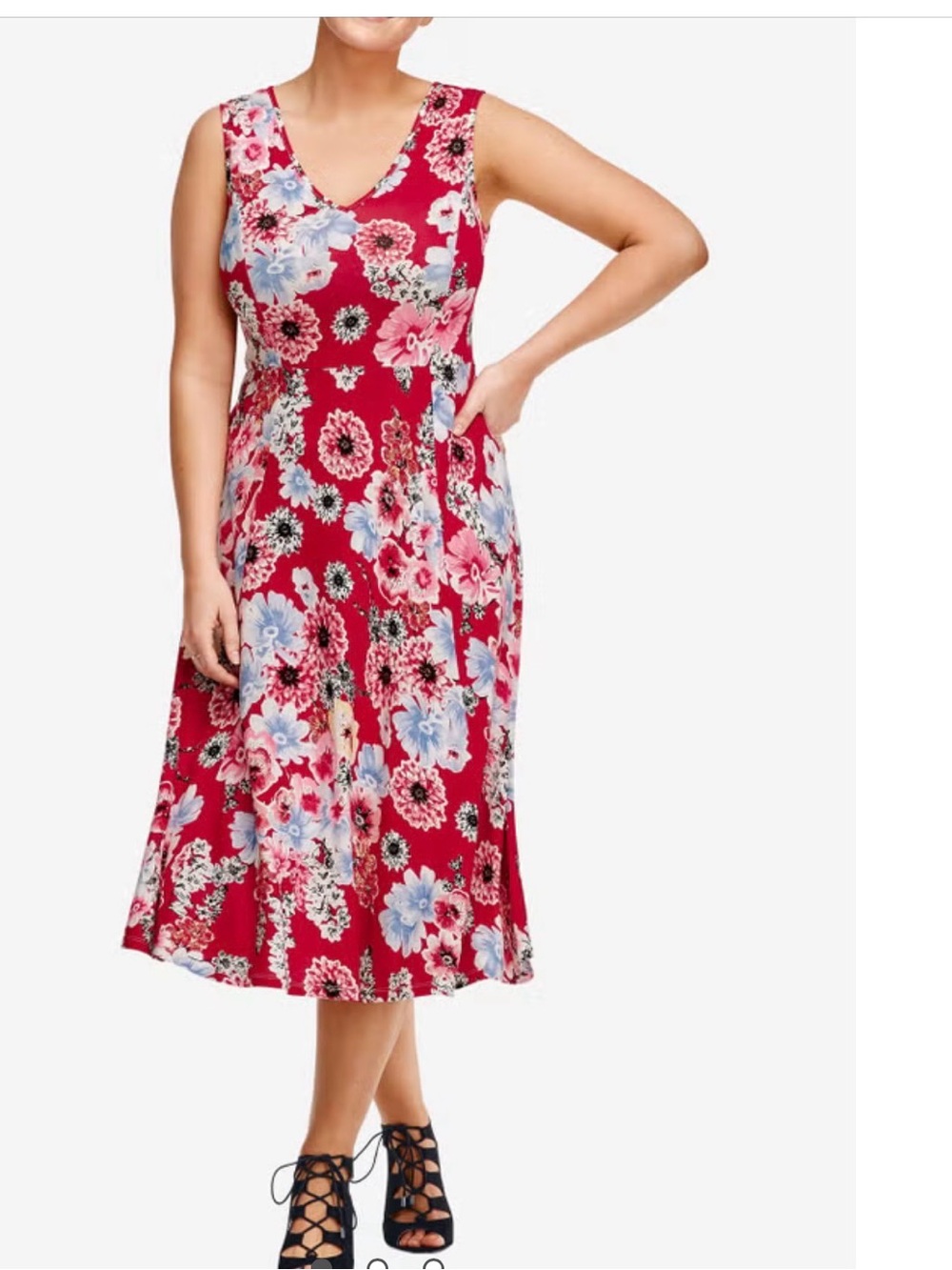Woman Within fit and flare dress